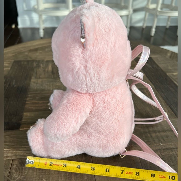 NWOT The Children's Place Powder Pink Plush Cat Backpack Purse Bag NEW - Picture 17 of 17